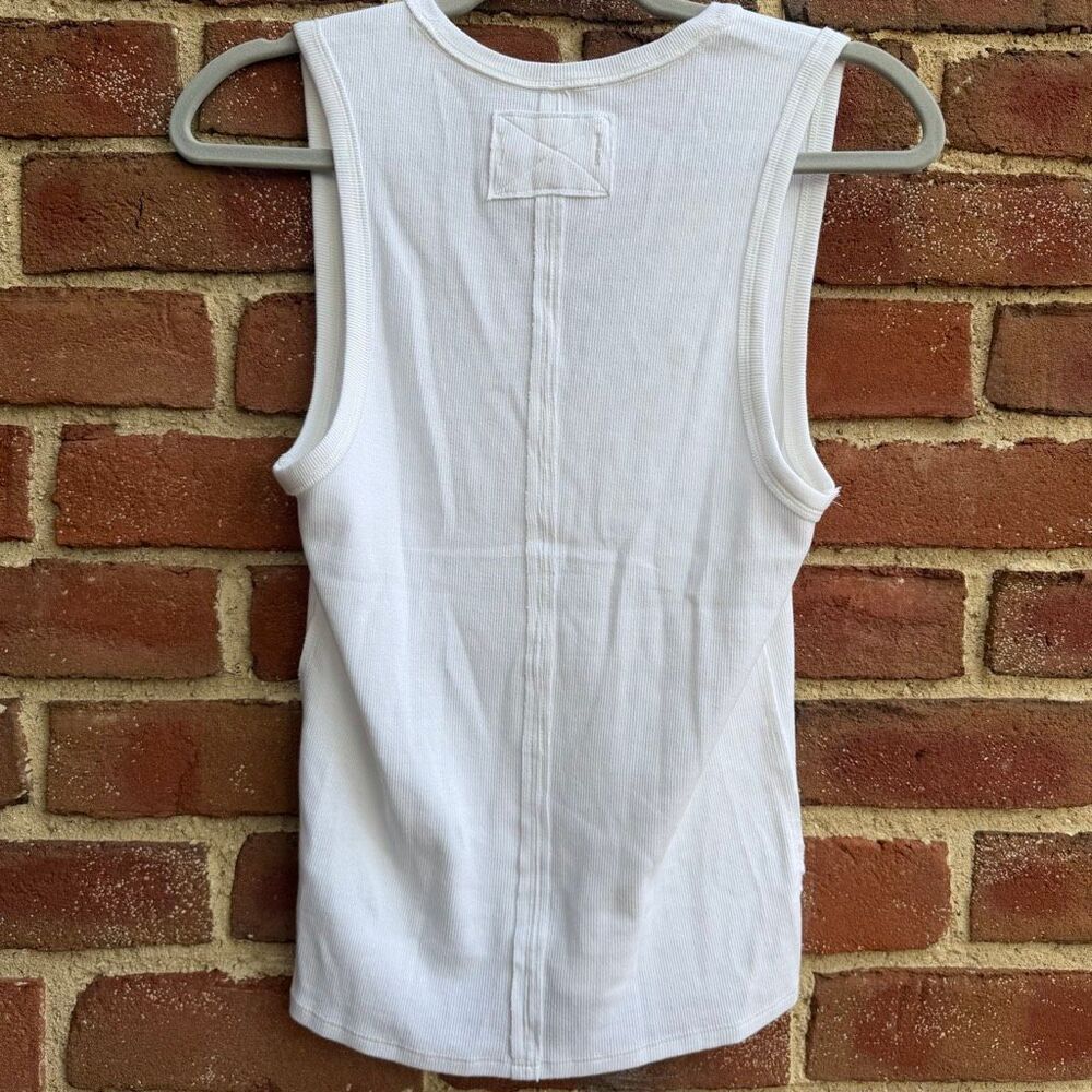 Free People x We The Free Neria V-Neck Tank Top white Women’s L NEW - Picture 8 of 9
